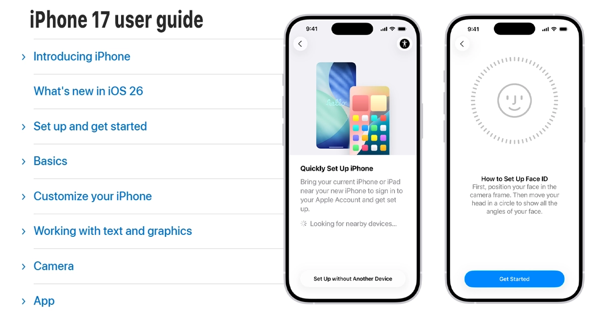 iphone 17 manual detailed sections