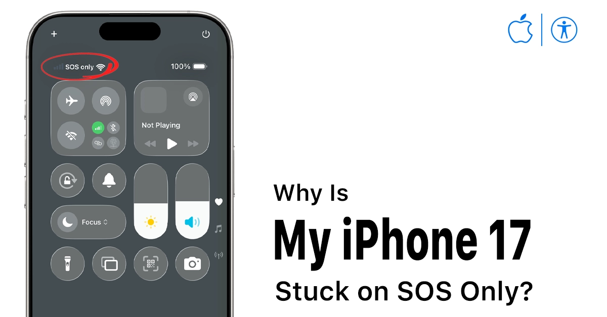 why does sos appear on my iphone 17